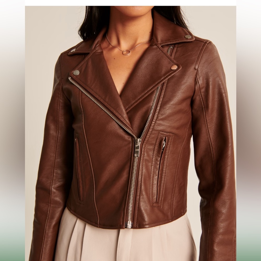 Vegan leather moto jacket